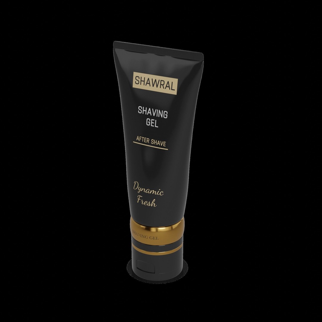 Shaving Gel 3D Model – Realistic Packaging with PBR Textures, FBX - View 3