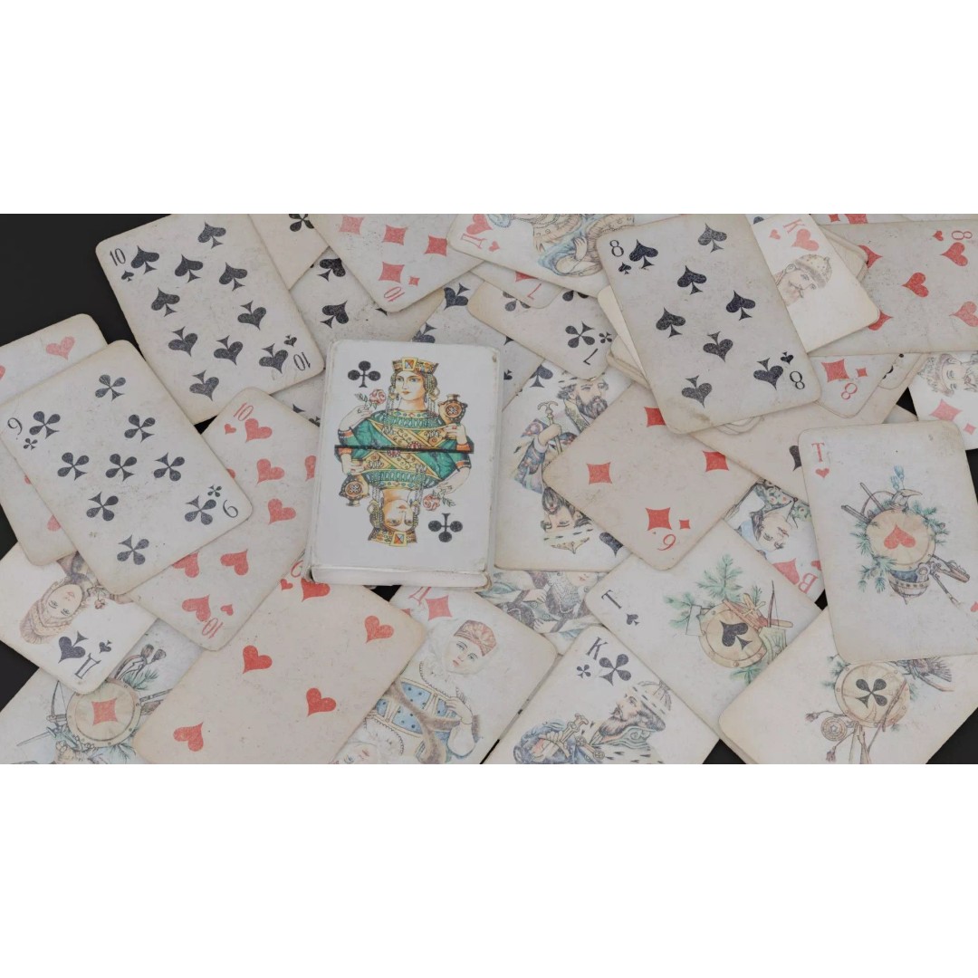 Card Board Game 3D Model – Low Poly Game Asset, PBR Textures, FBX - View 2