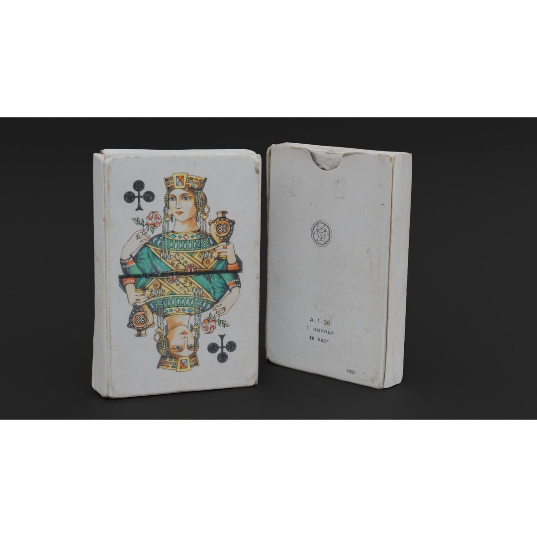 Card Board Game 3D Model – Low Poly Game Asset, PBR Textures, FBX - View 3