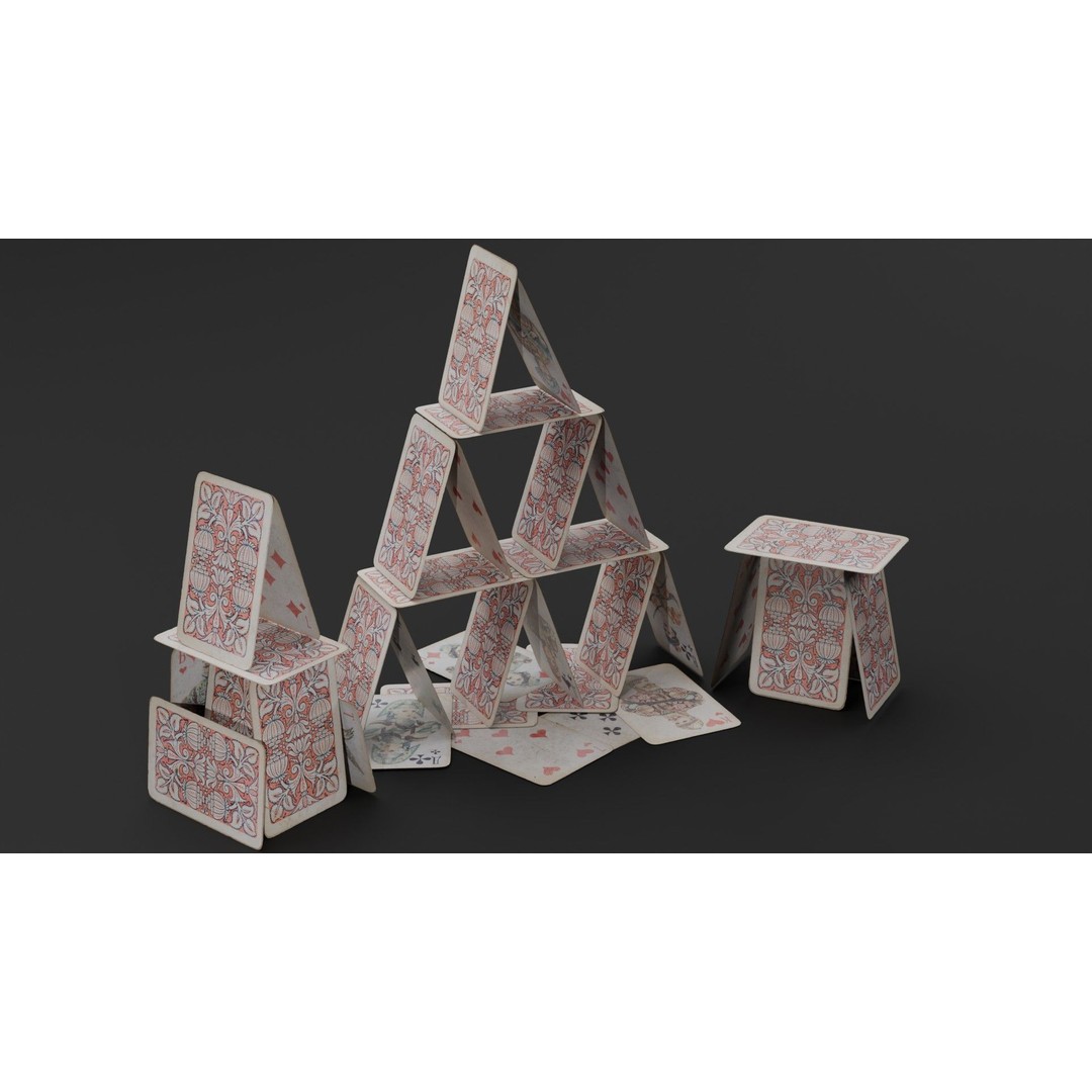 Card Board Game 3D Model – Low Poly Game Asset, PBR Textures, FBX - View 4