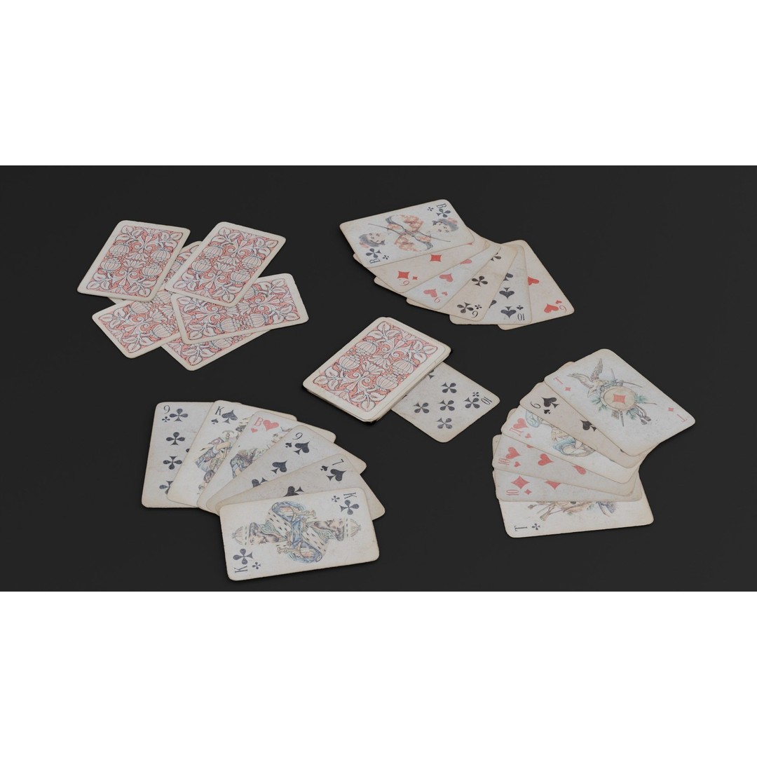 Card Board Game 3D Model – Low Poly Game Asset, PBR Textures, FBX - View 5