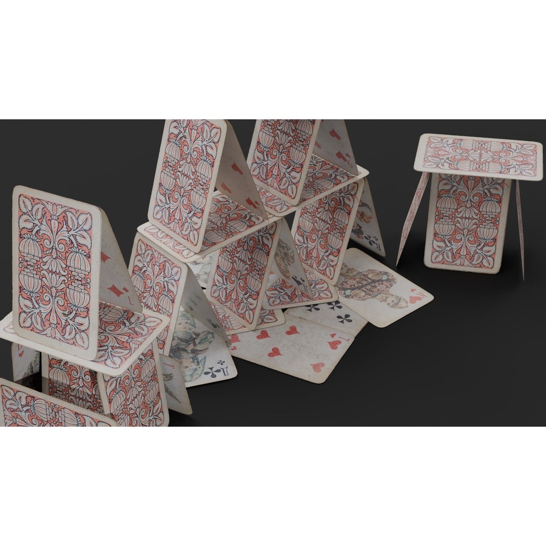 Card Board Game 3D Model – Low Poly Game Asset, PBR Textures, FBX - View 6