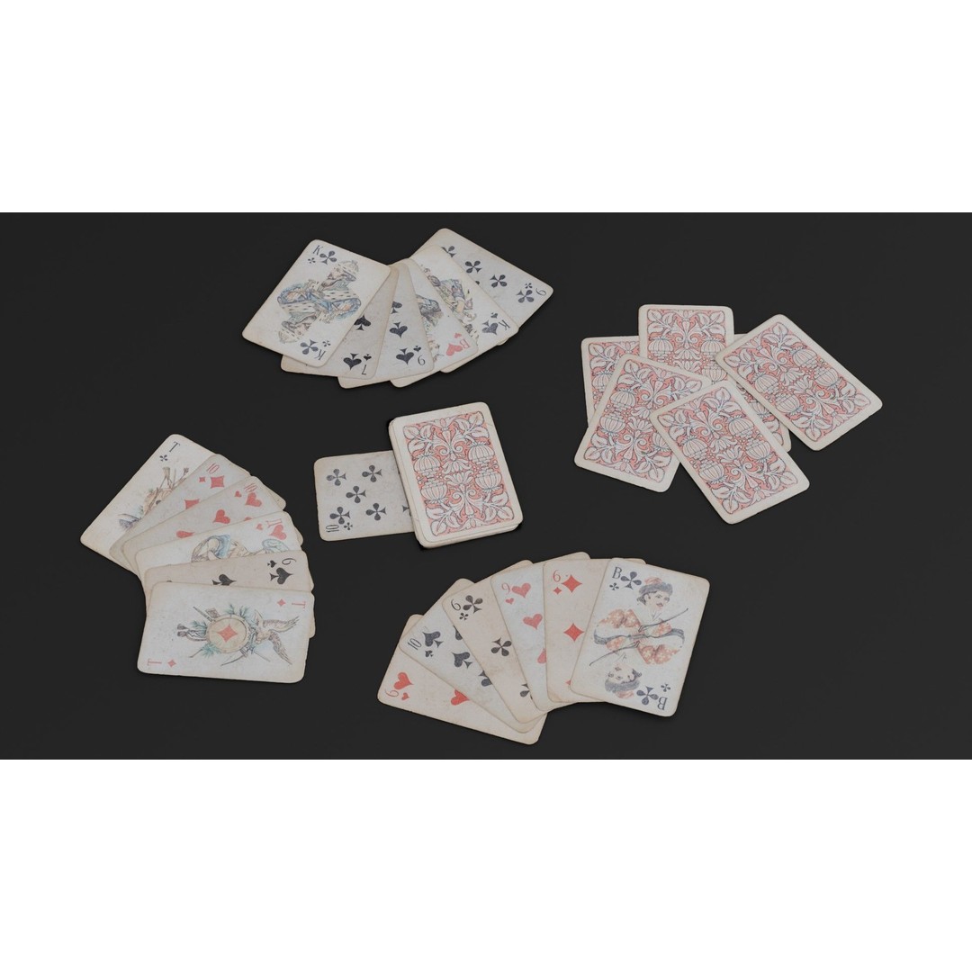 Card Board Game 3D Model – Low Poly Game Asset, PBR Textures, FBX - View 7