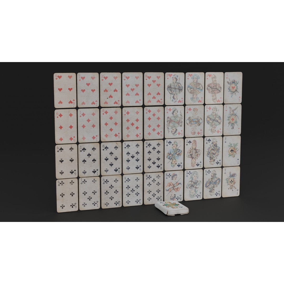 Card Board Game 3D Model – Low Poly Game Asset, PBR Textures, FBX - View 9