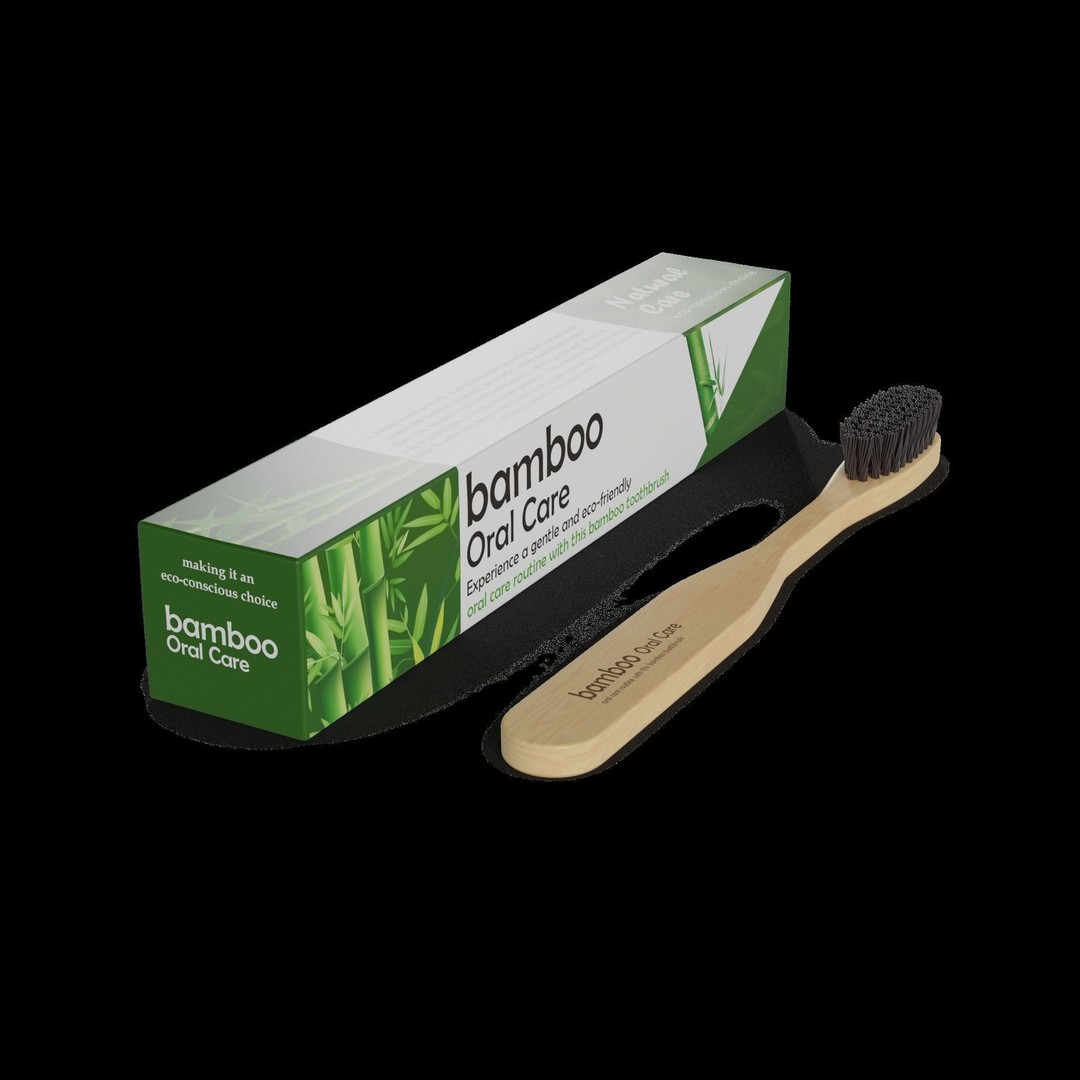 Bamboo Toothbrush 3D Model – Eco-Friendly PBR Asset, FBX