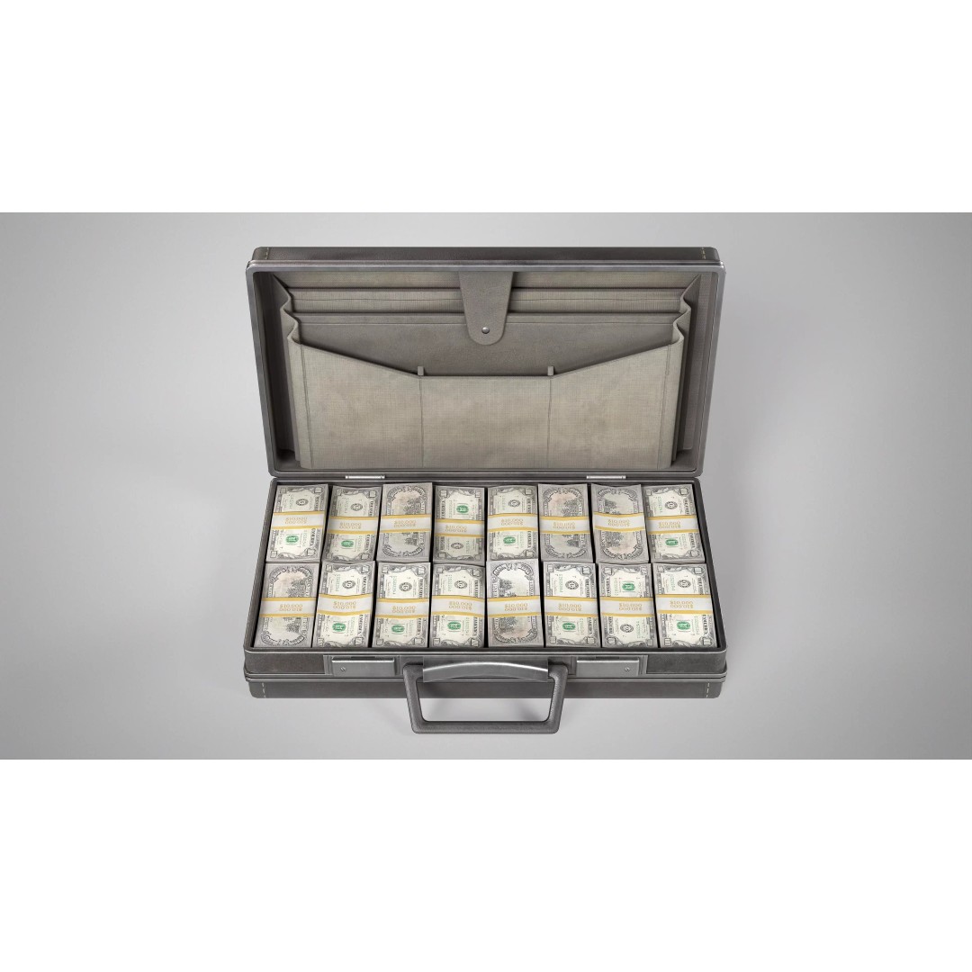 Leather Briefcase 3D Model – Vintage Low Poly Game Asset, FBX, OBJ - View 7