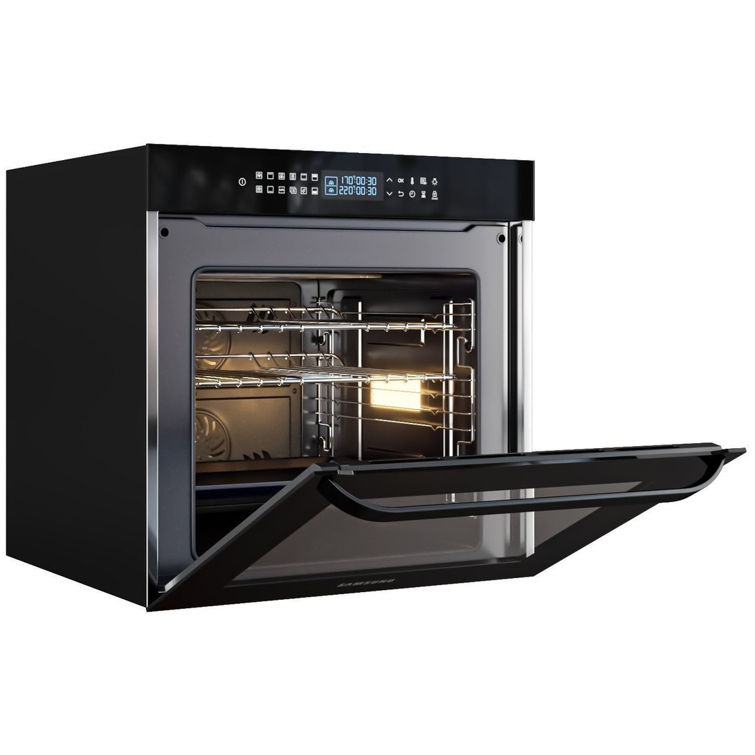 Samsung Oven 3D Model – Detailed Kitchen Appliance, PBR Textures - View 10