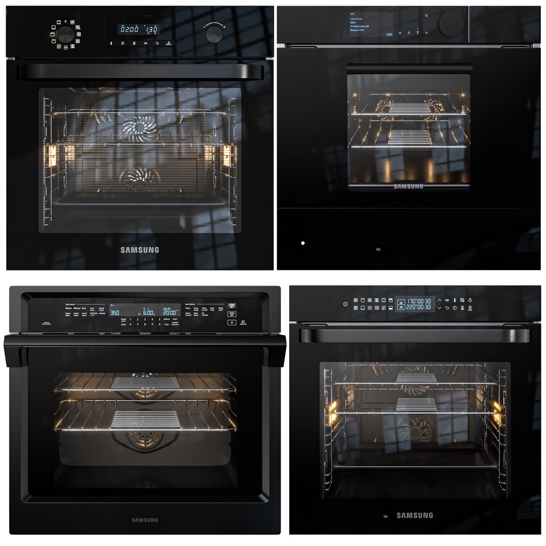 Samsung Oven 3D Model – Detailed Kitchen Appliance, PBR Textures - View 3