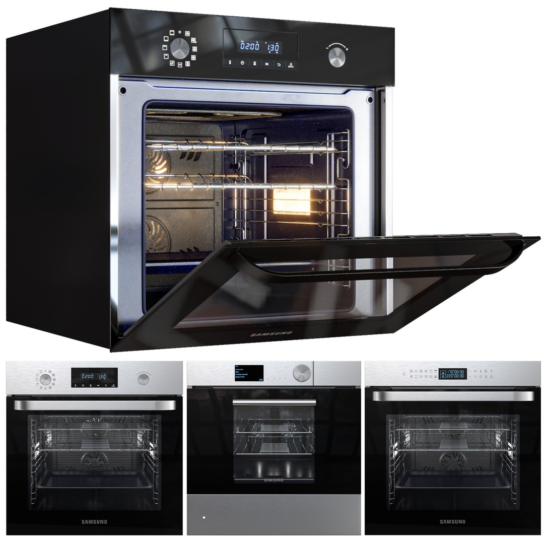 Samsung Oven 3D Model – Detailed Kitchen Appliance, PBR Textures - View 4