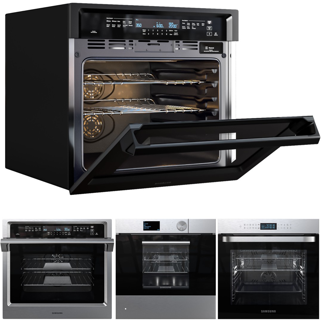 Samsung Oven 3D Model – Detailed Kitchen Appliance, PBR Textures - View 5