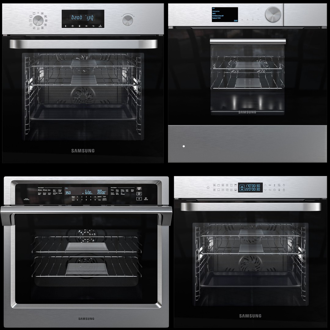 Samsung Oven 3D Model – Detailed Kitchen Appliance, PBR Textures - View 6