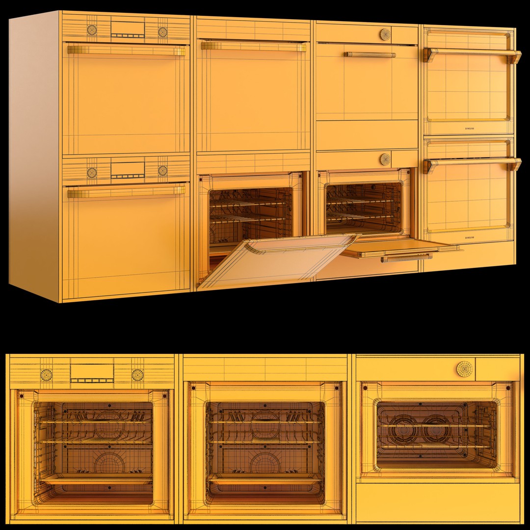 Samsung Oven 3D Model – Detailed Kitchen Appliance, PBR Textures - View 7