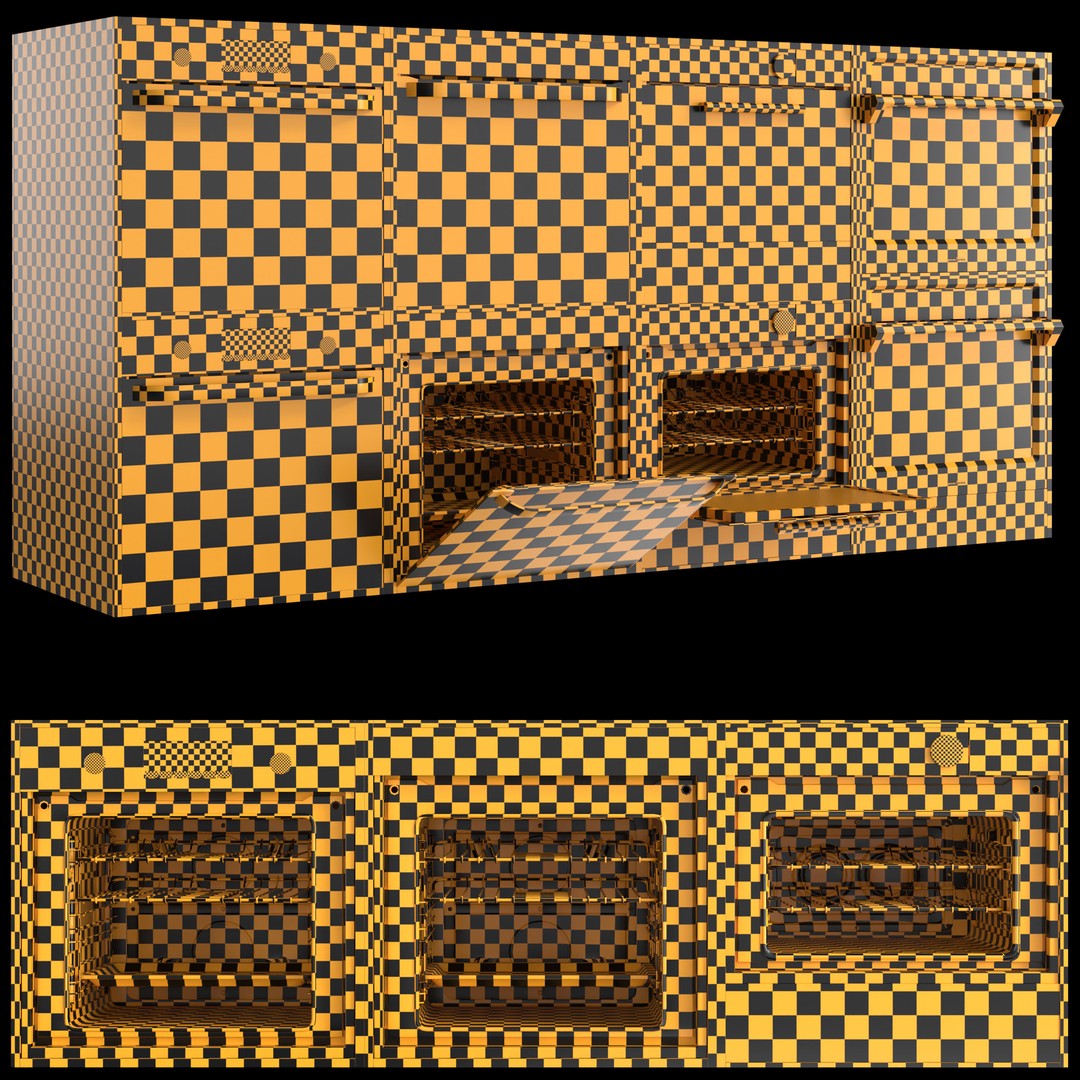 Samsung Oven 3D Model – Detailed Kitchen Appliance, PBR Textures - View 8