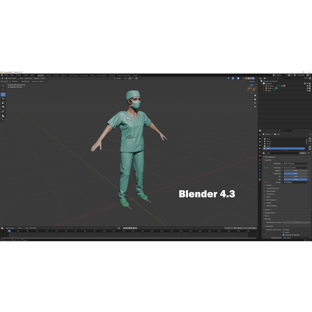 Nurse 3D Model – Low Poly Rigged Character with Animations, FBX