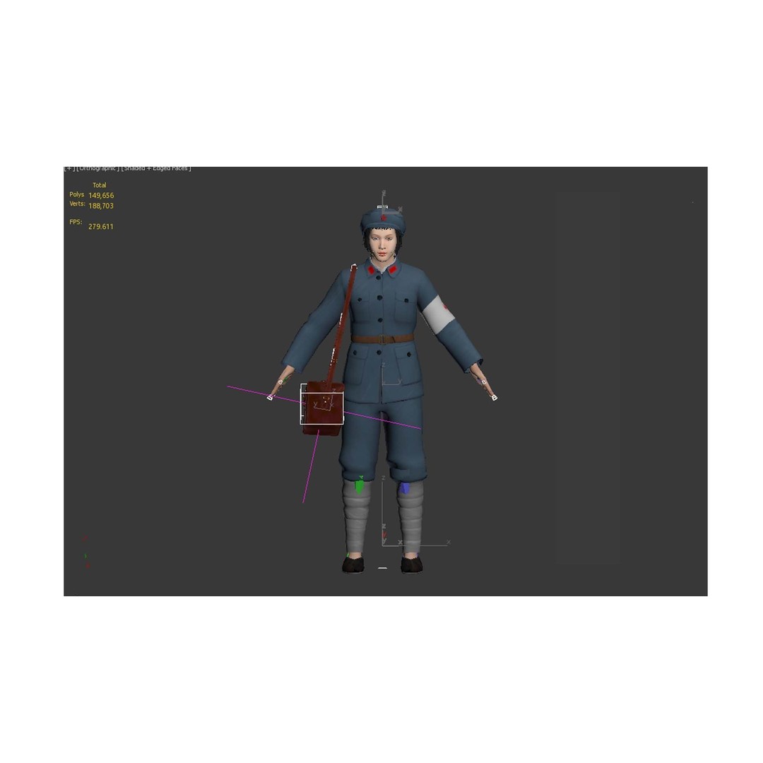 Women Character 3D Model – Low Poly Rigged Animation, FBX, Blender