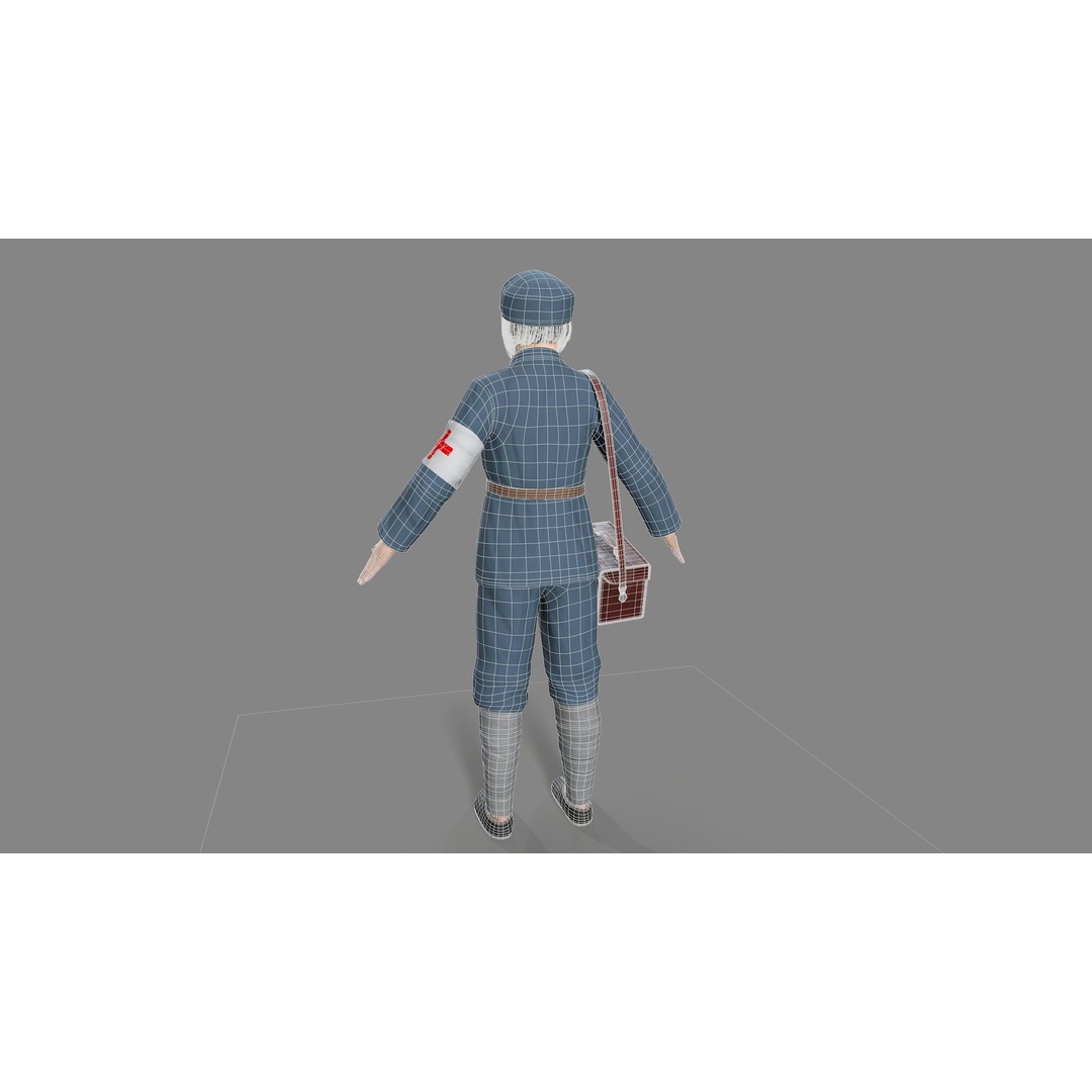 Women Character 3D Model – Low Poly Rigged Animation, FBX, Blender - View 12