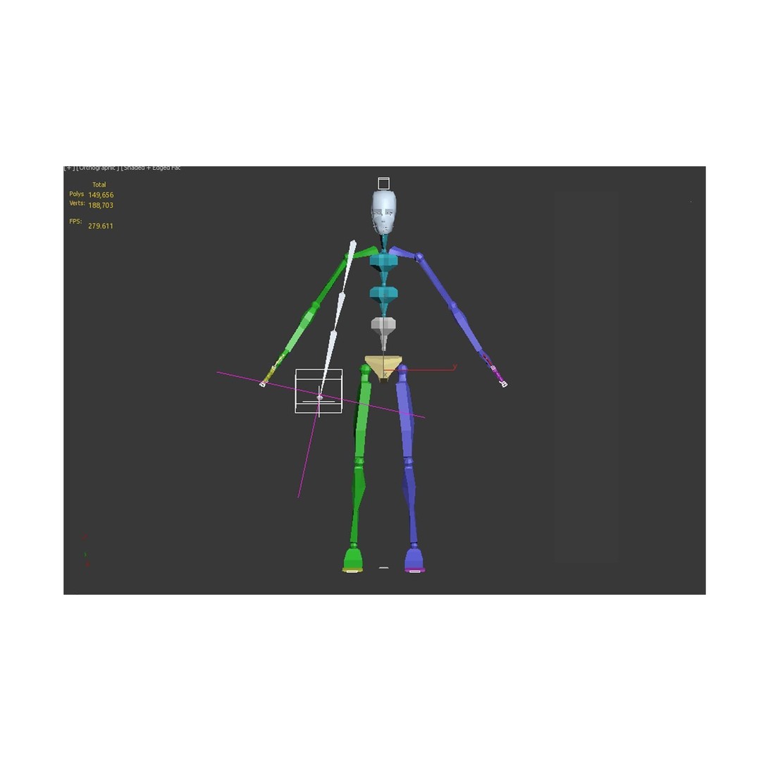 Women Character 3D Model – Low Poly Rigged Animation, FBX, Blender - View 13