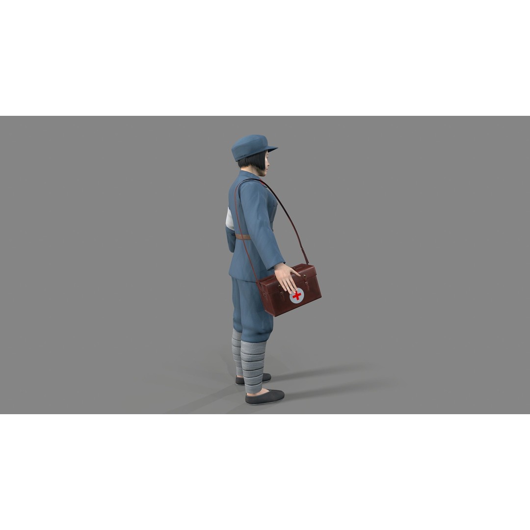 Women Character 3D Model – Low Poly Rigged Animation, FBX, Blender - View 5