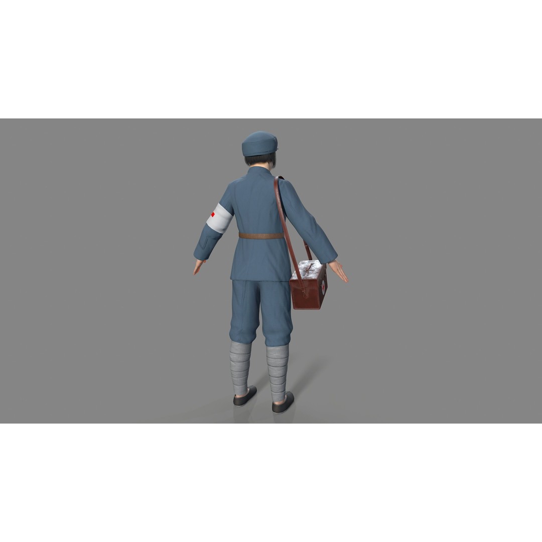 Women Character 3D Model – Low Poly Rigged Animation, FBX, Blender - View 6