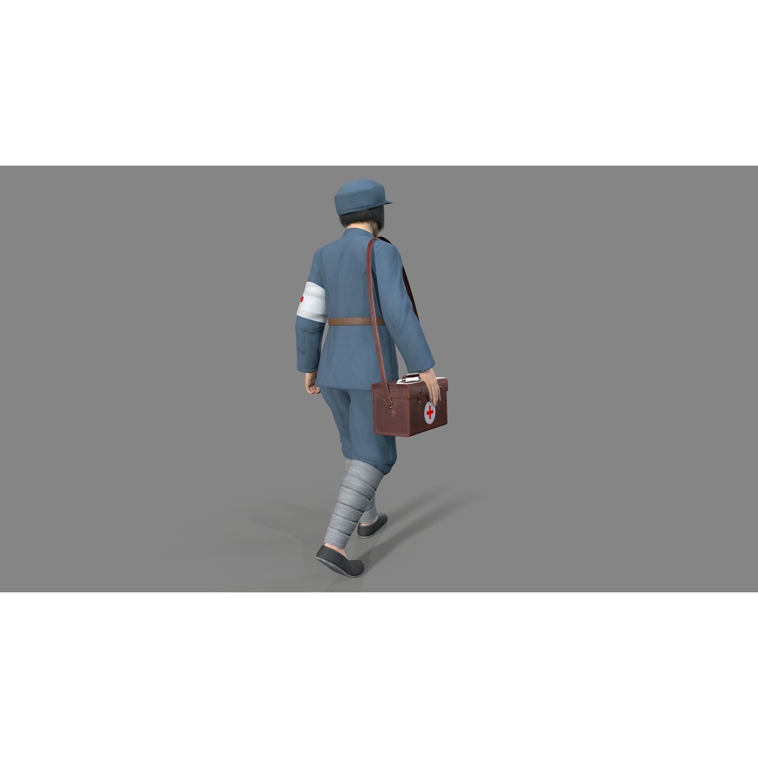 Women Character 3D Model – Low Poly Rigged Animation, FBX, Blender - View 8