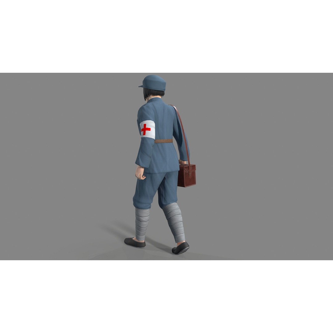 Women Character 3D Model – Low Poly Rigged Animation, FBX, Blender - View 9