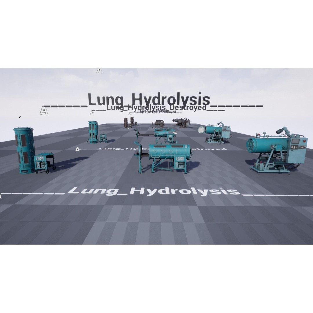 Lung Hydrolysis Equipment 3D Model – Low Poly Rigged Game Asset, FBX