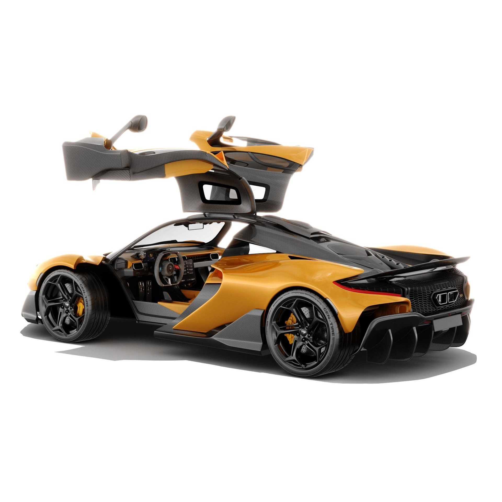 McLaren W1 2025 - Game-Ready 3D Model - View 14
