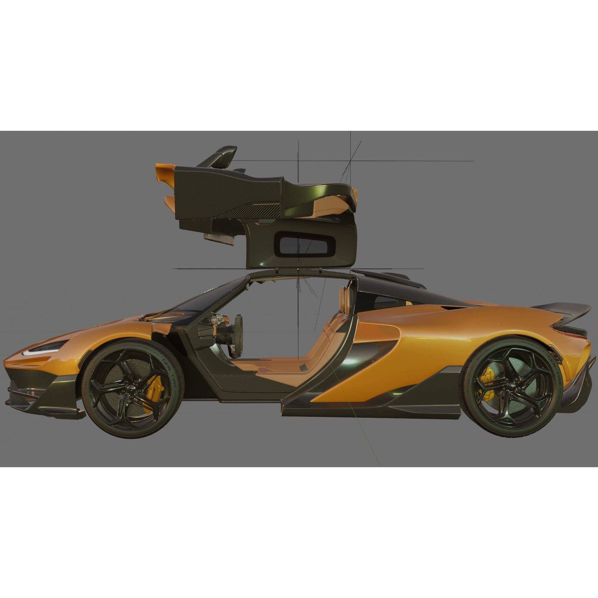 McLaren W1 2025 - Game-Ready 3D Model - View 28