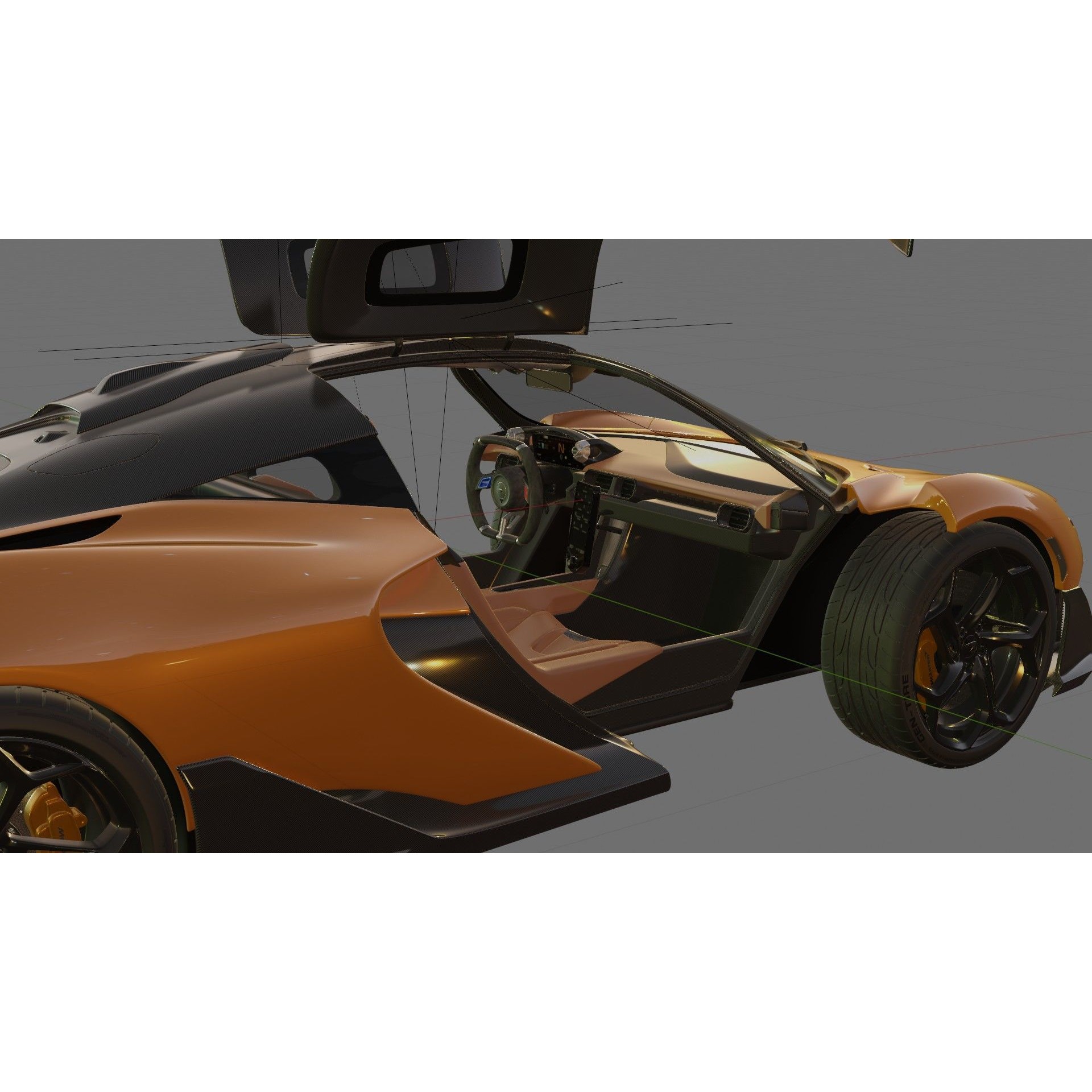 McLaren W1 2025 - Game-Ready 3D Model - View 30