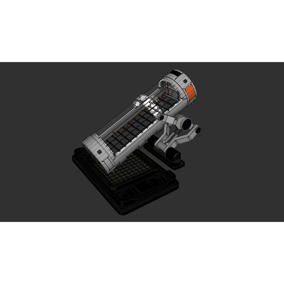 Sci-Fi Medical Bed 3D Model – Low Poly Game Ready Asset, FBX - View 14