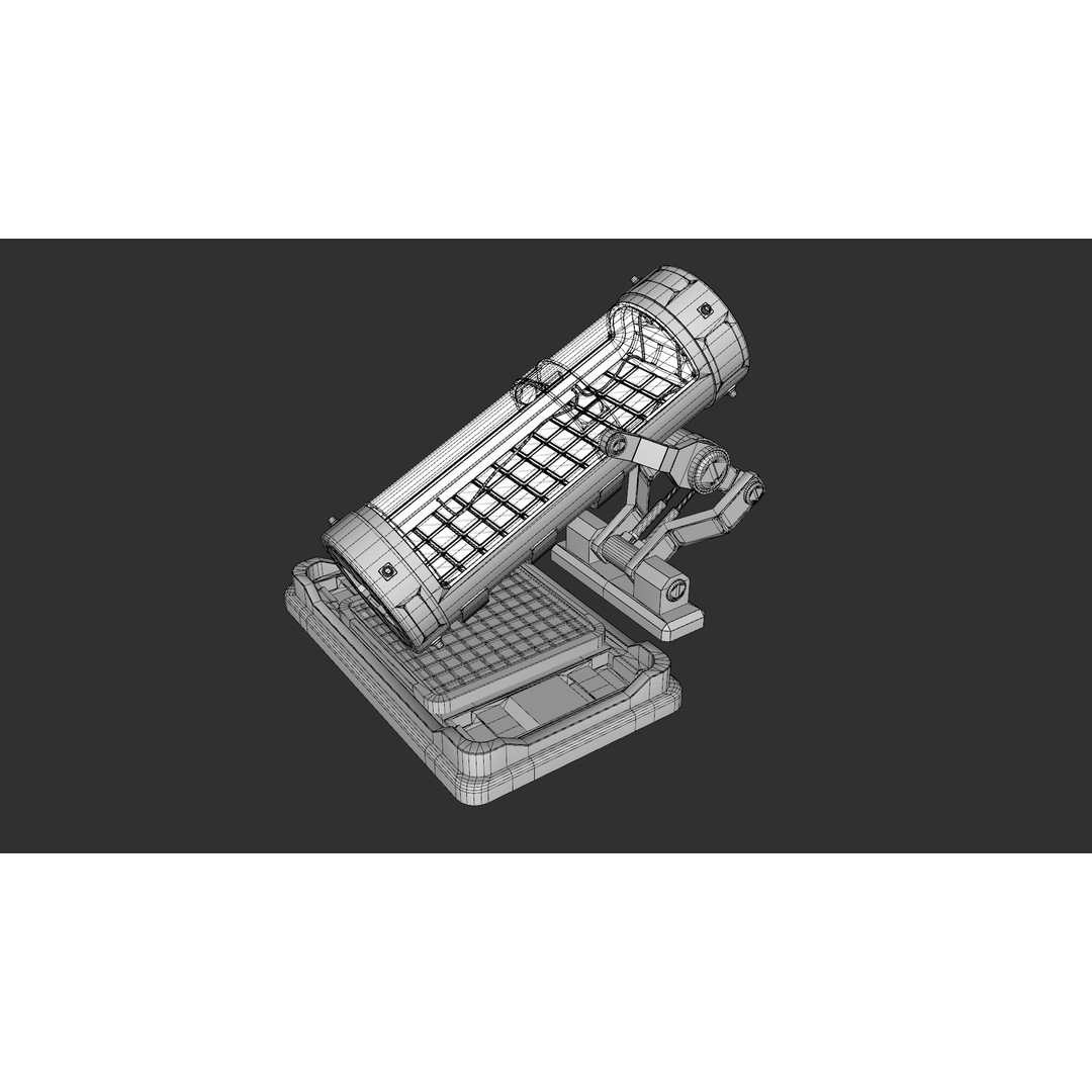 Sci-Fi Medical Bed 3D Model – Low Poly Game Ready Asset, FBX - View 16