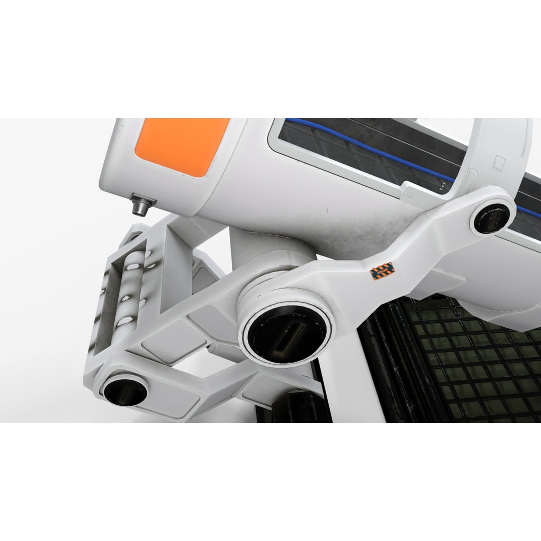 Sci-Fi Medical Bed 3D Model – Low Poly Game Ready Asset, FBX - View 5