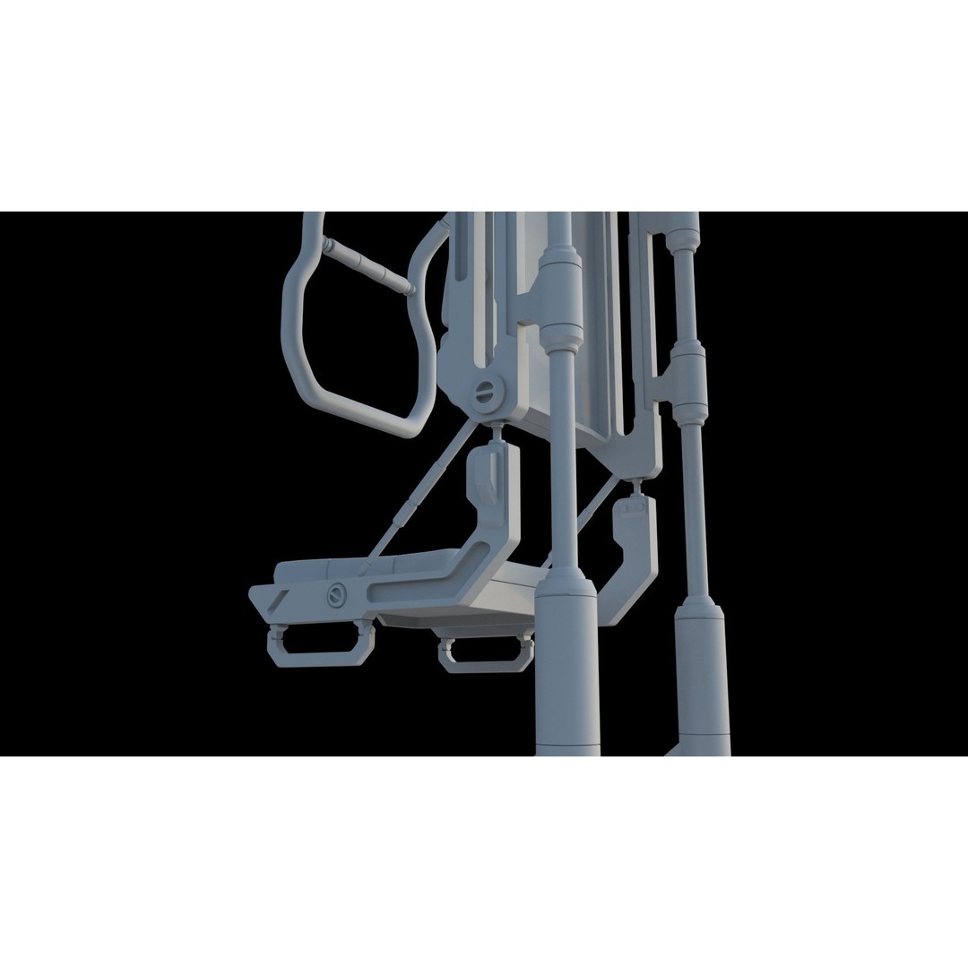 Sci Fi Transport Chair 3D Model – Futuristic Interior Asset, FBX & OBJ - View 14