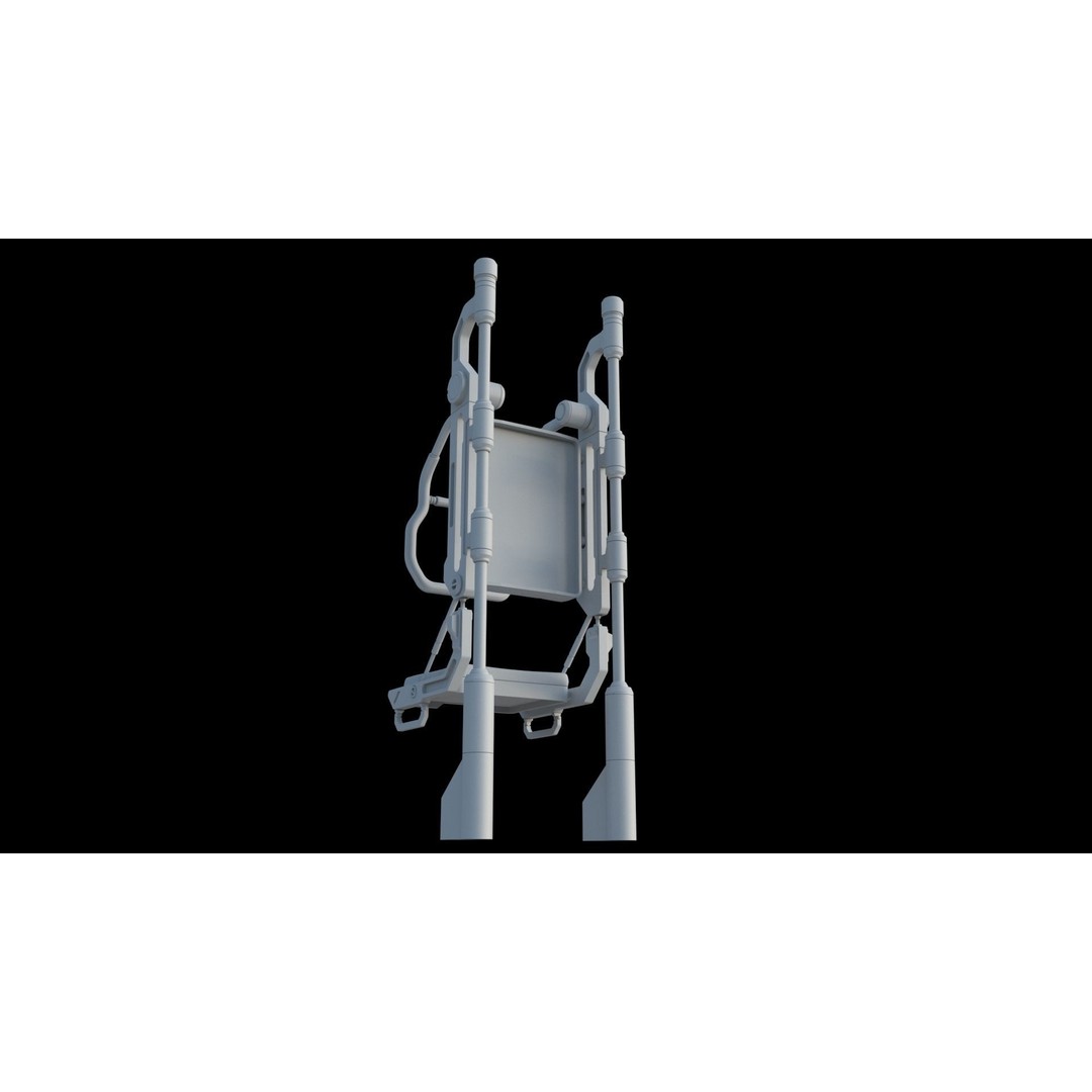 Sci Fi Transport Chair 3D Model – Futuristic Interior Asset, FBX & OBJ - View 6