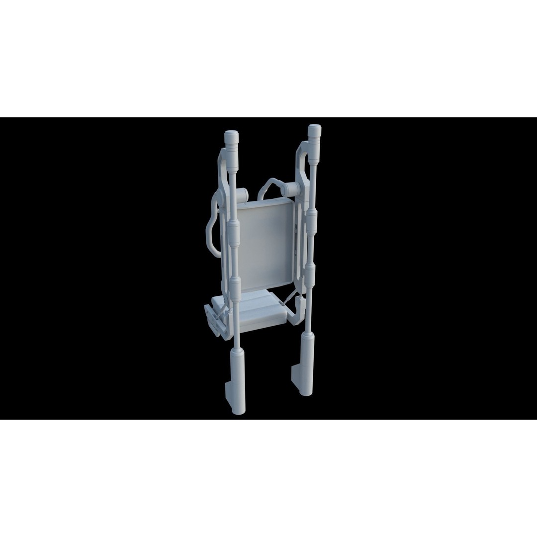 Sci Fi Transport Chair 3D Model – Futuristic Interior Asset, FBX & OBJ - View 7