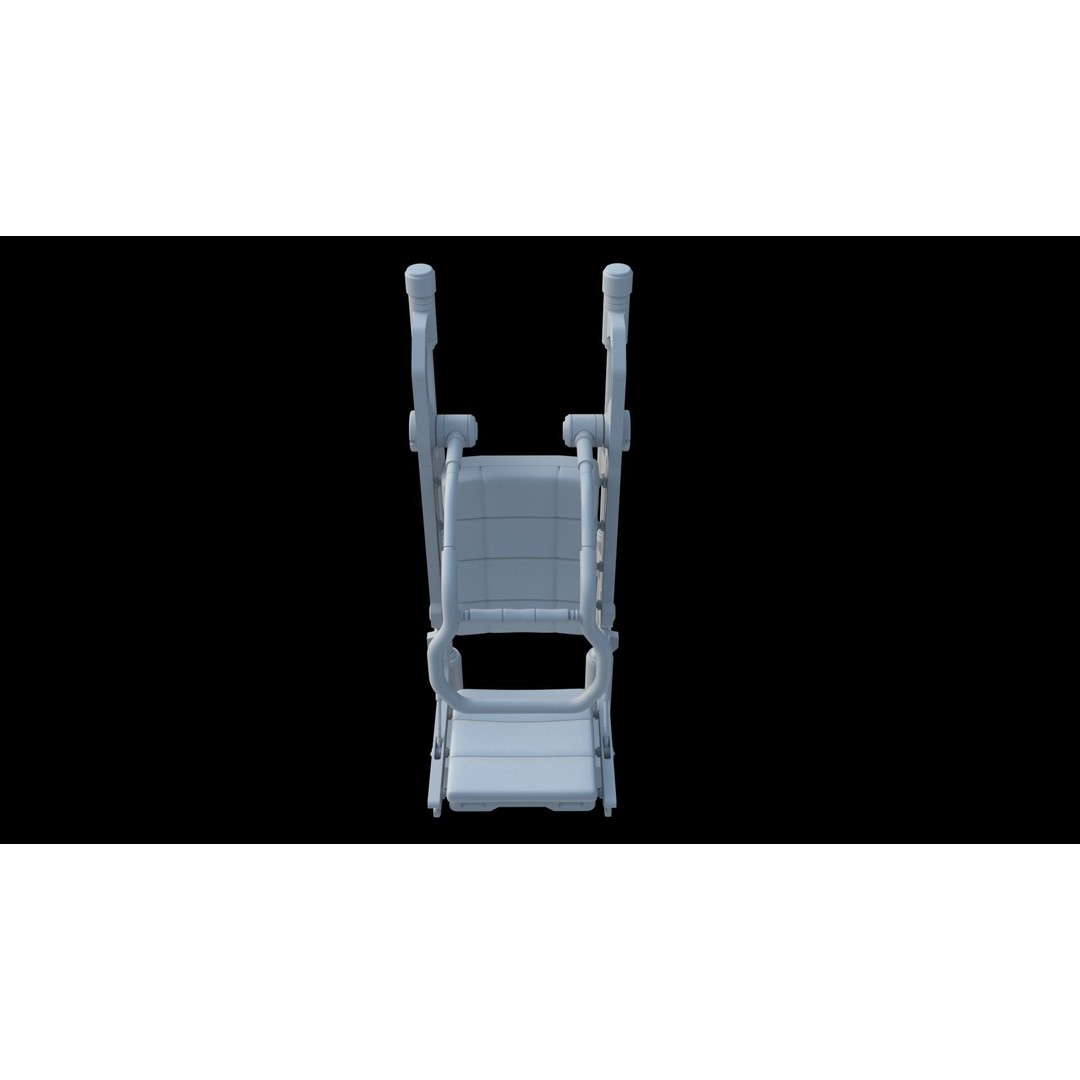 Sci Fi Transport Chair 3D Model – Futuristic Interior Asset, FBX & OBJ - View 9