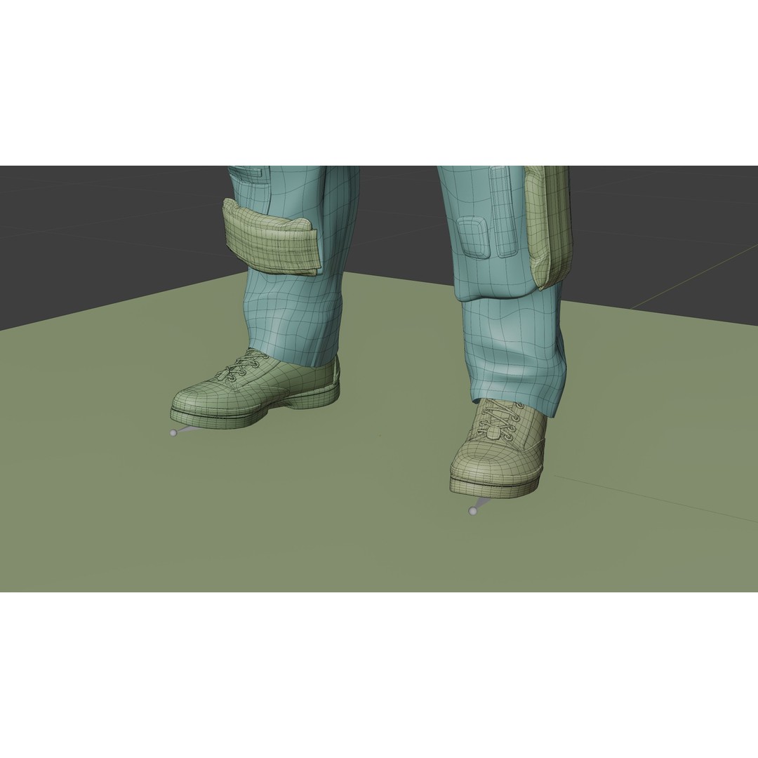 Orange ACES Spacesuit 3D Model – Low Poly Sci-Fi Character, PBR Textures