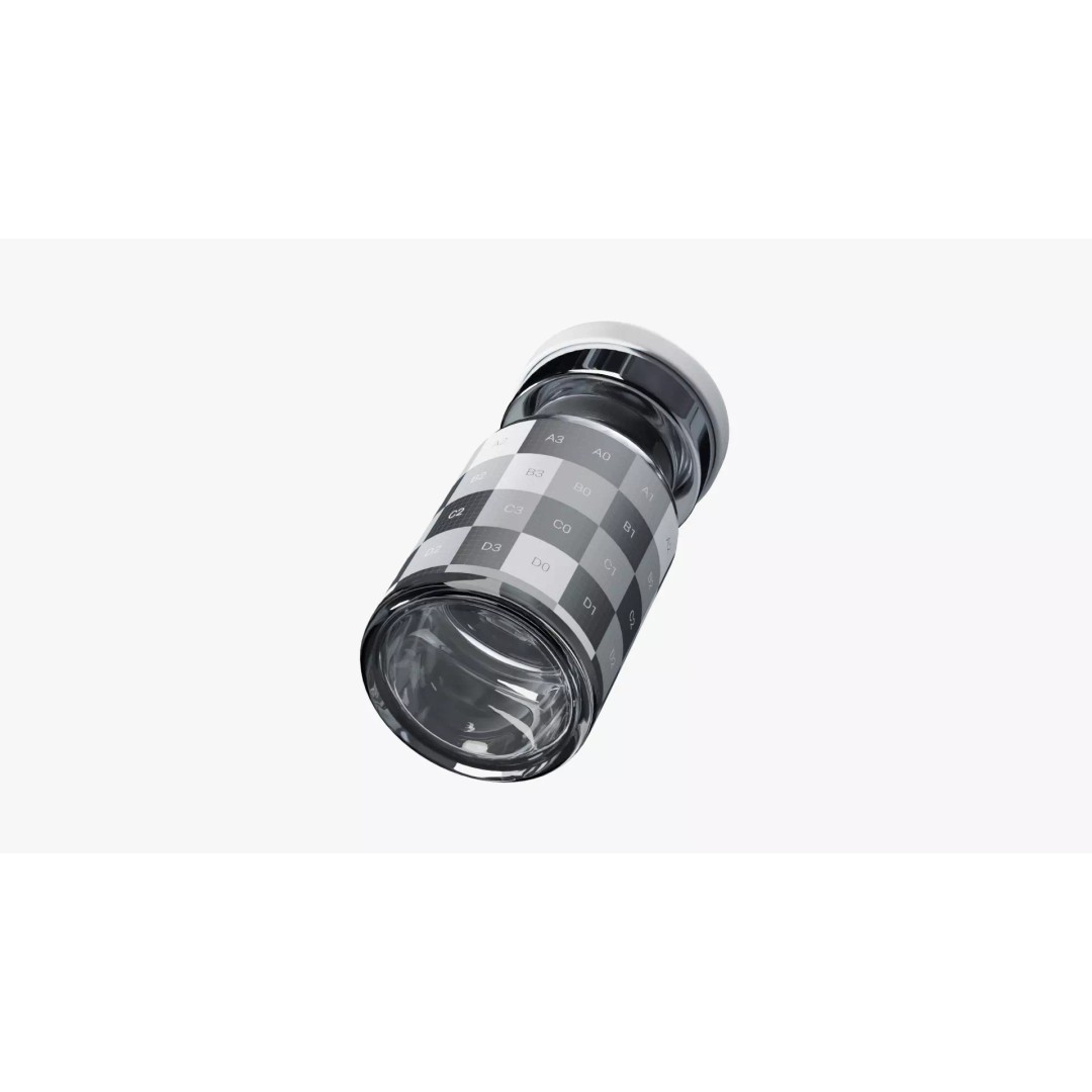 Injection Vial Glass Bottle 3D Model – High Quality Mockup, PBR Textures - View 7