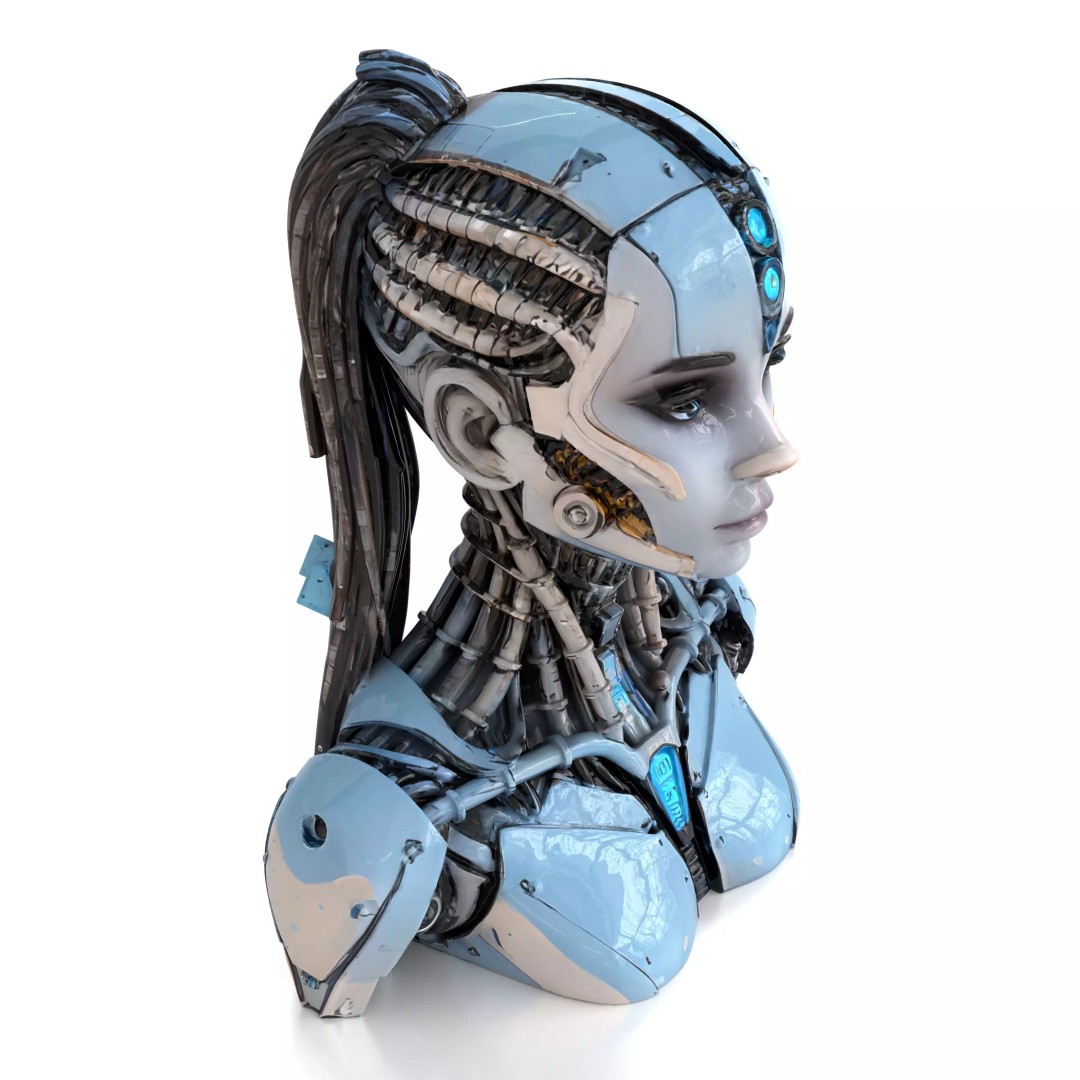 Futuristic Robot Man 3D Model – Rigged Sci-Fi Character, FBX/OBJ - View 2
