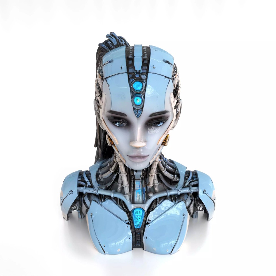 Futuristic Robot Man 3D Model – Rigged Sci-Fi Character, FBX/OBJ - View 3