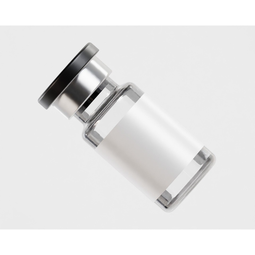 Injection Vial 3D Model – Low Poly Game Asset, PBR Textures, FBX, OBJ - View 4