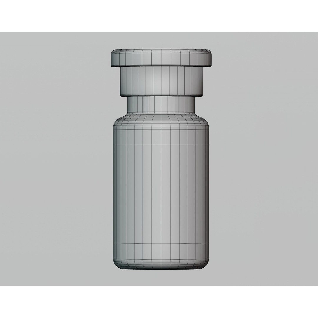 Injection Vial 3D Model – Low Poly Game Asset, PBR Textures, FBX, OBJ - View 5