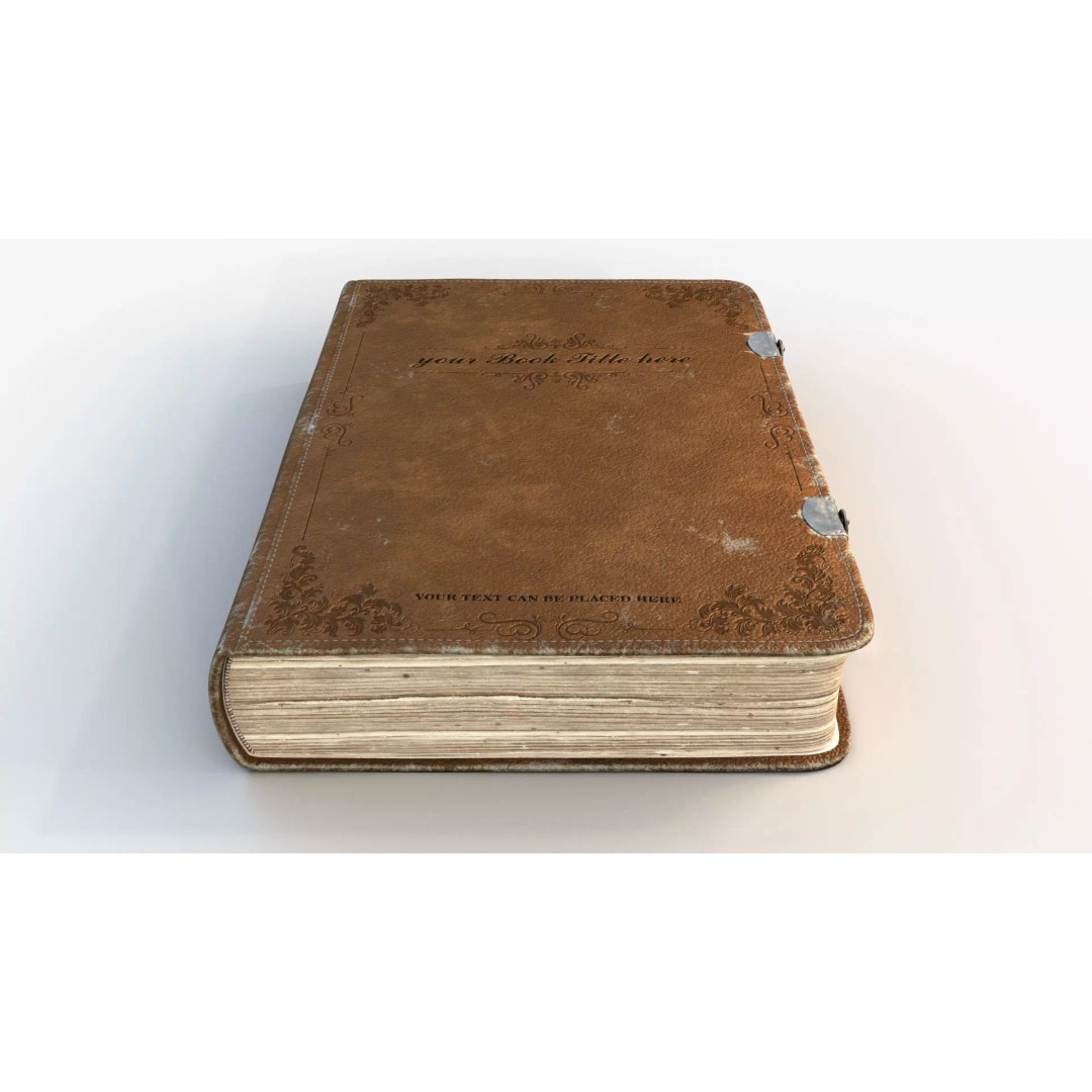 Old Book 3D Model – Rigged Animated Low-Poly with PBR Textures - View 10