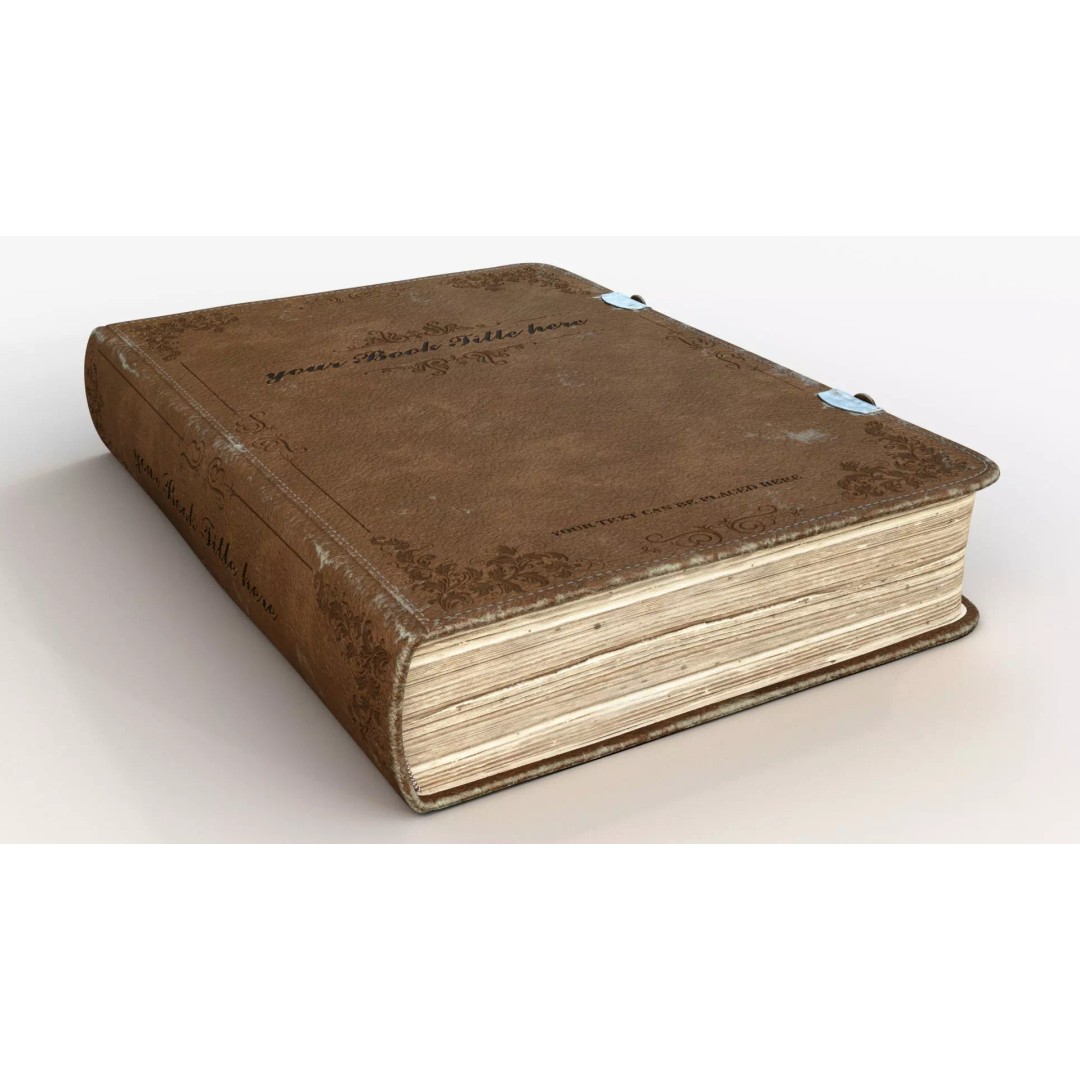 Old Book 3D Model – Rigged Animated Low-Poly with PBR Textures - View 13