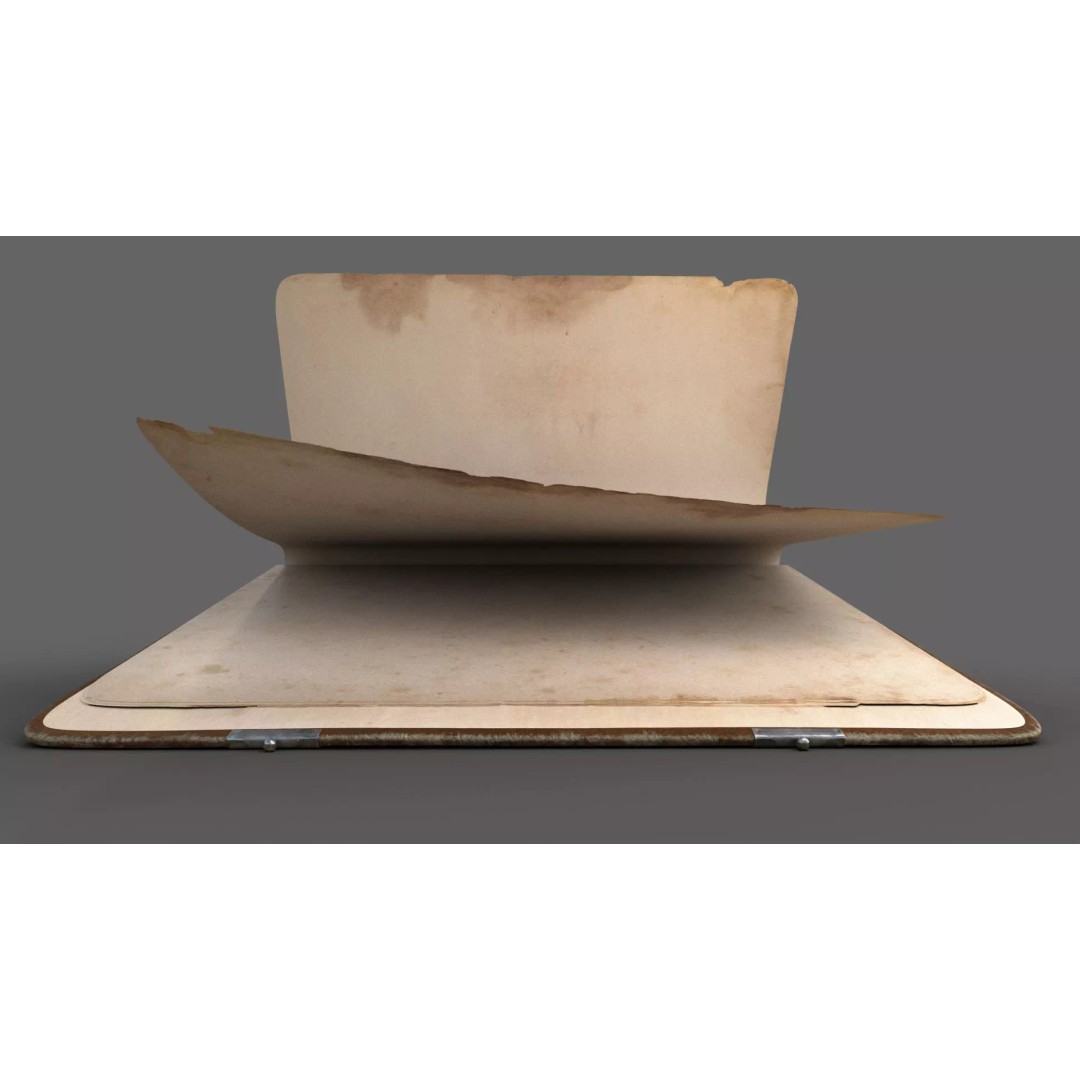 Old Book 3D Model – Rigged Animated Low-Poly with PBR Textures - View 16