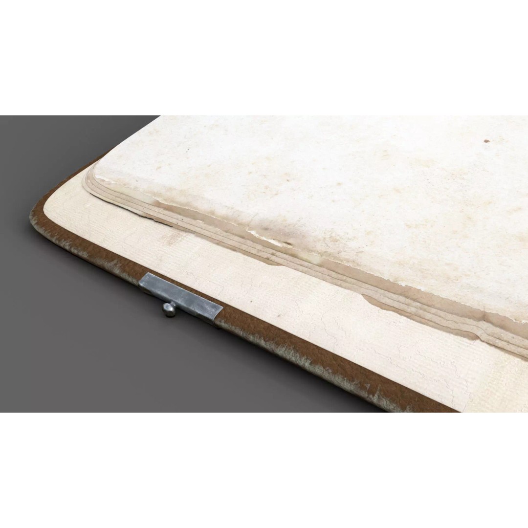 Old Book 3D Model – Rigged Animated Low-Poly with PBR Textures - View 19