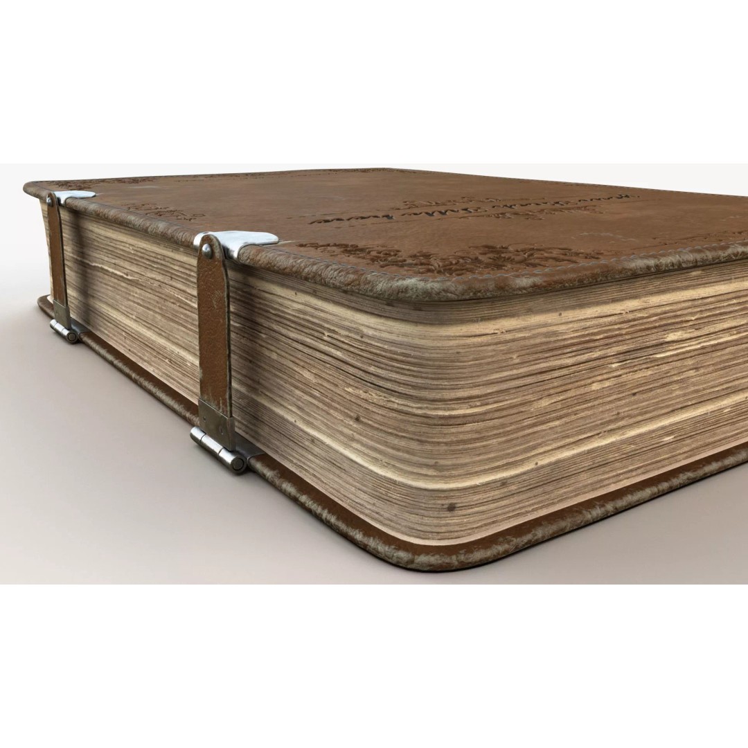 Old Book 3D Model – Rigged Animated Low-Poly with PBR Textures - View 20