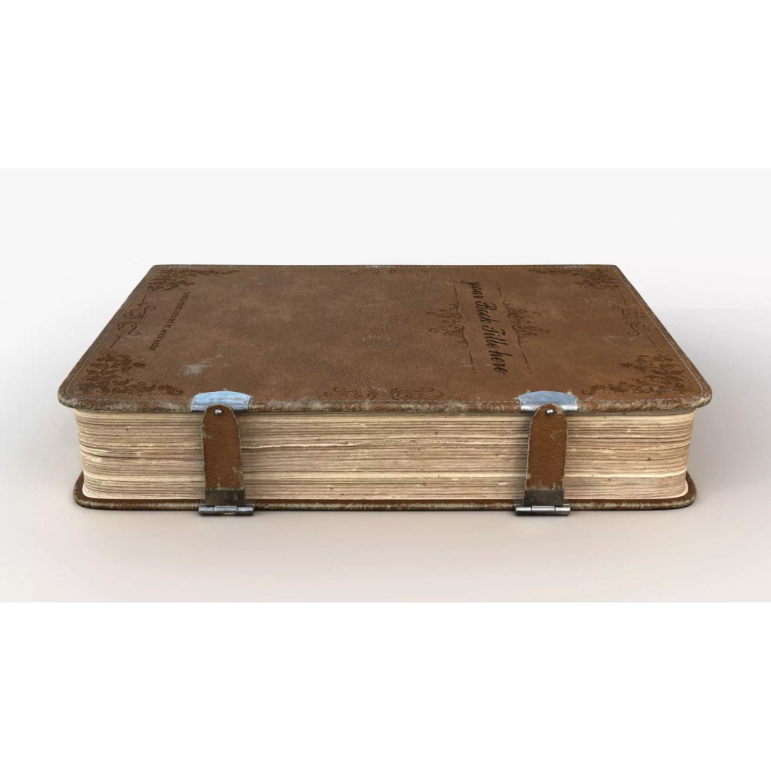 Old Book 3D Model – Rigged Animated Low-Poly with PBR Textures - View 3