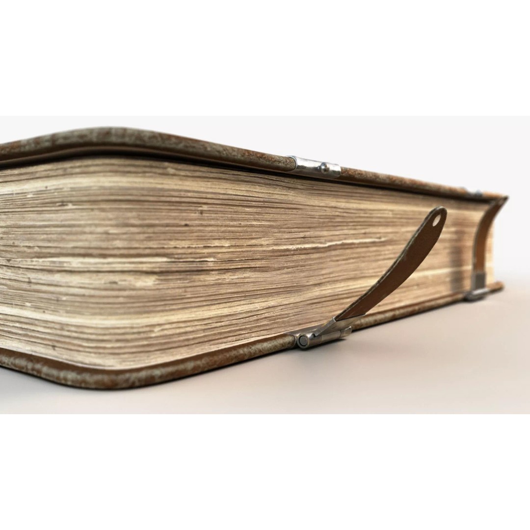 Old Book 3D Model – Rigged Animated Low-Poly with PBR Textures - View 9