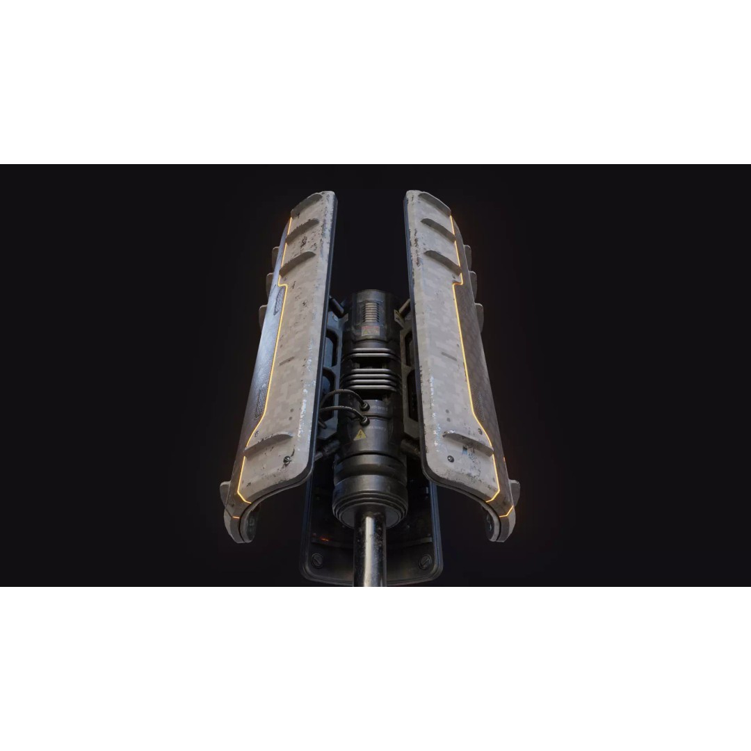 Sci-Fi Radar 3D Model – Low Poly Game Asset, PBR Textures, FBX - View 11
